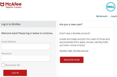 mcafee anmelden
